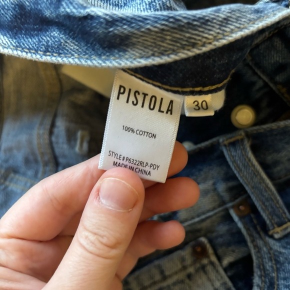 Pistola Womens Cassie Super High Rise Straight Leg‎ Distressed Jeans 30 Denim - Picture 11 of 12